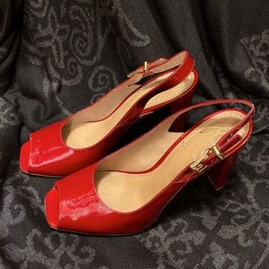 Stunning red patent leather heels size 9